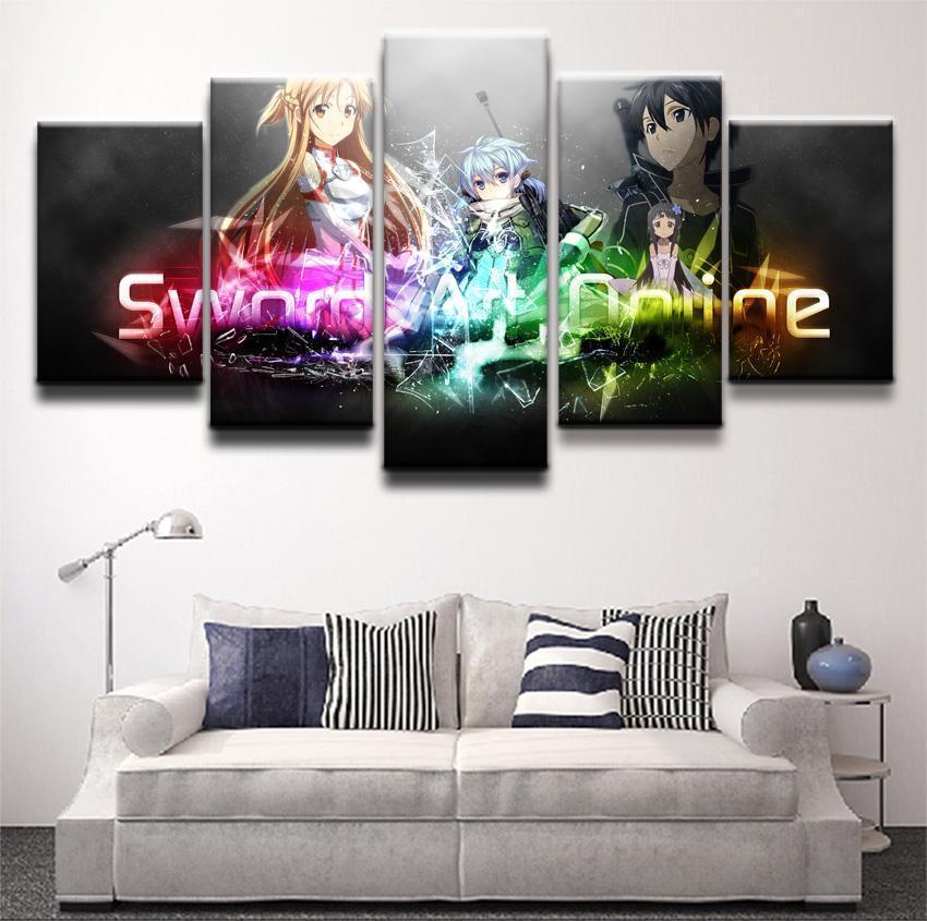 Sword Art Online Main Characters 2 Anime – Canvas Wall Art