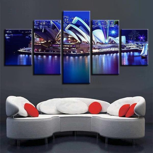 Sydney Opera House Nightscape – Nature Canvas Wall Art