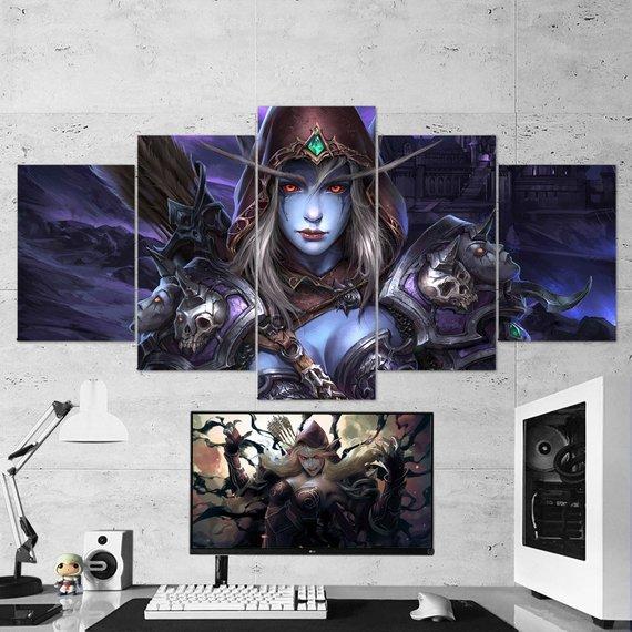 Sylvanas Windrunner Portrait Gaming Canvas Wall Art