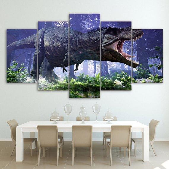 T-Rex Jurassic Dinosaur 2 – Movie Canvas Wall Art