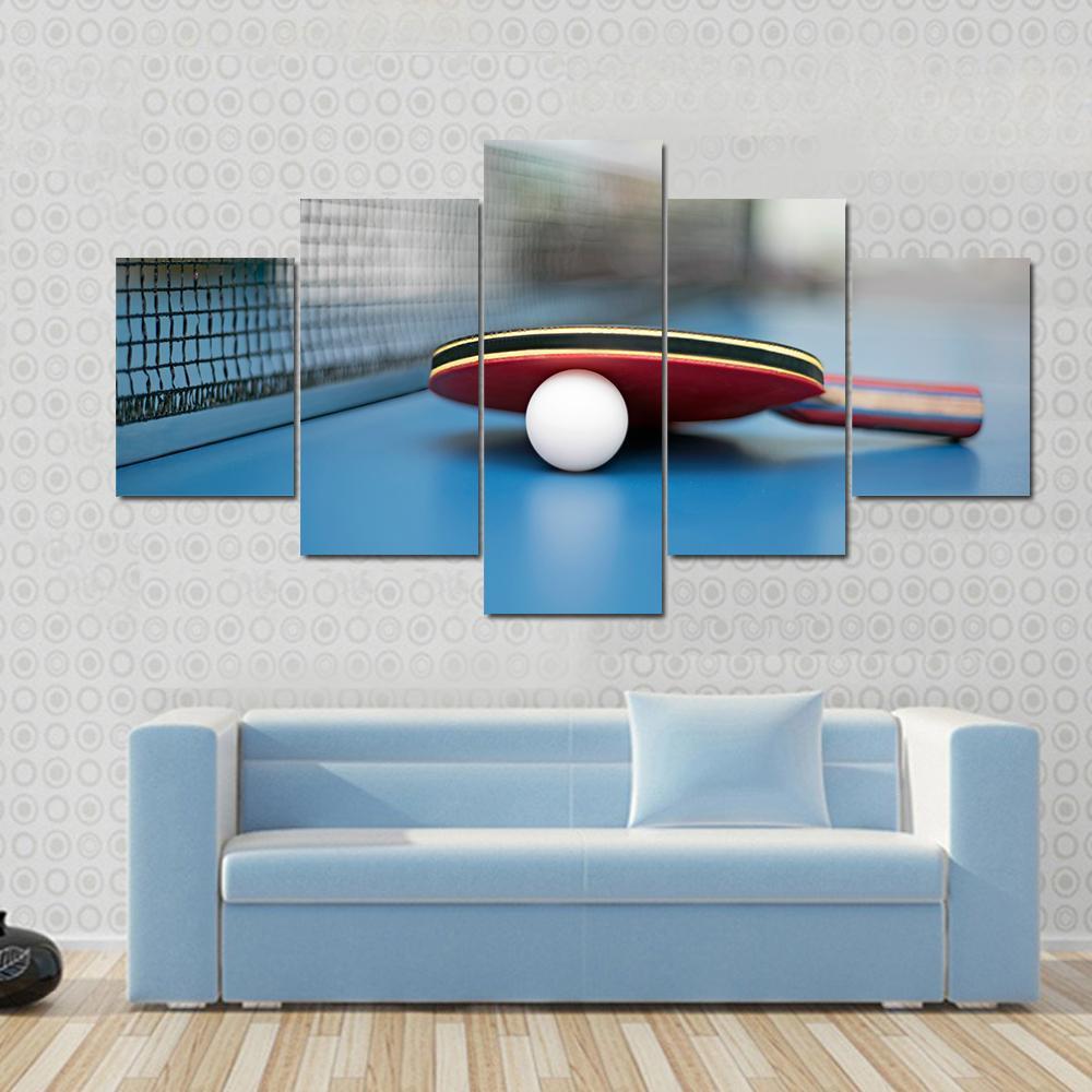 Table Tennis Ball And Bat – Sport Canvas Wall Art