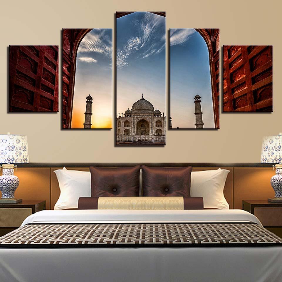Taj Mahal Agra India Dawn – Nature Canvas Wall Art