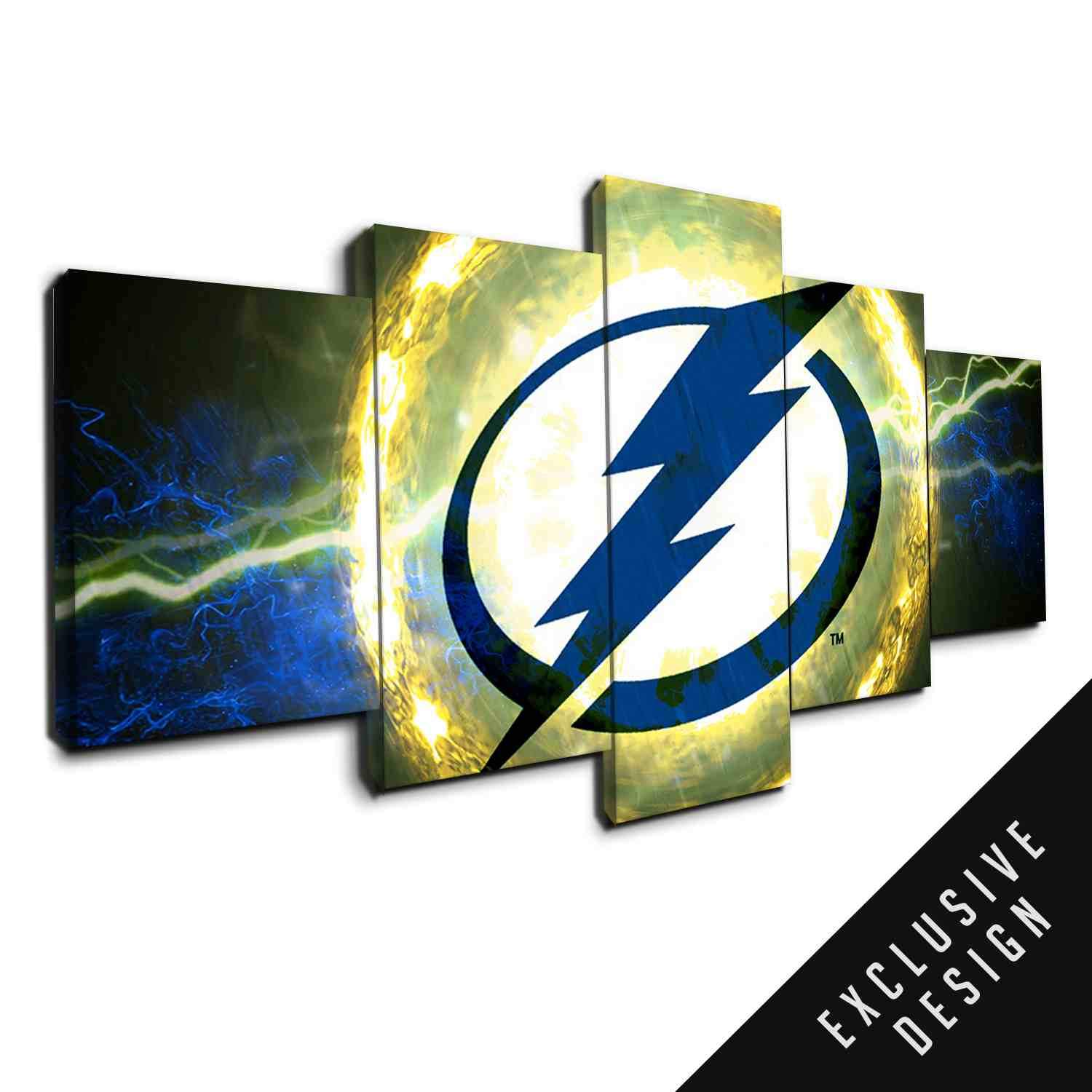 Tampa Bay Lightning NHL Team Thunderbolt – Sport Canvas Wall Art