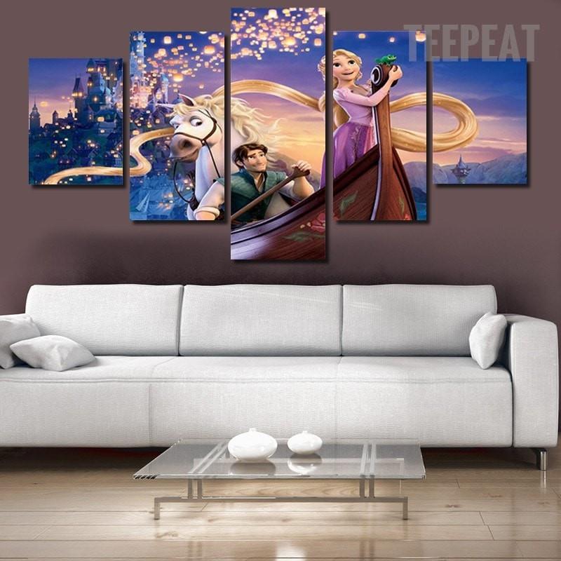 Tangled Rapunzel Flynn – Cartoon Canvas Wall Art