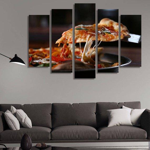 Tasty Pizza – Kitchen Canvas Wall Art