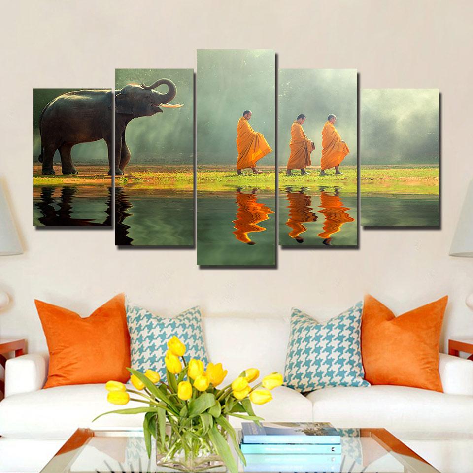 Tatars And Elephants – Religion Canvas Wall Art