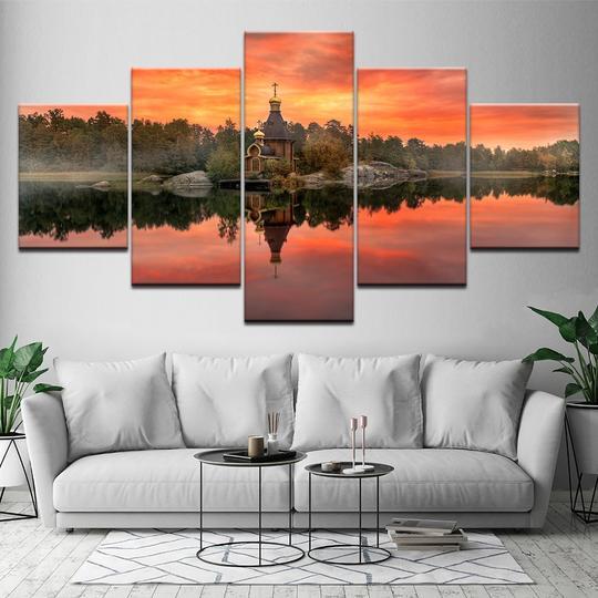 Temple Apostle Andrew Vuoksa River – Nature Canvas Wall Art