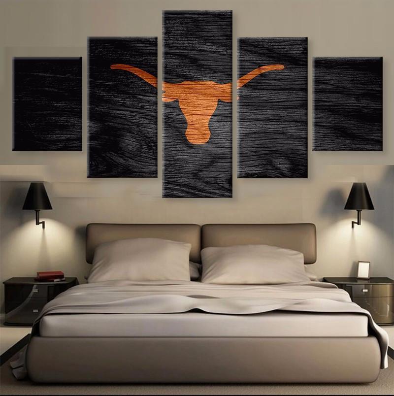 Texas Longhorns Logo Football – Canvas Wall Art
