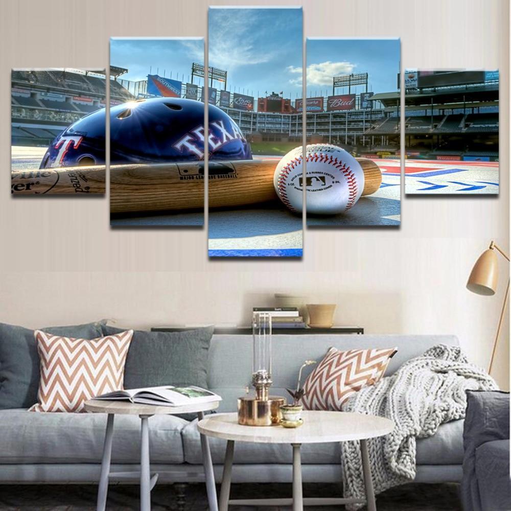 Texas Rangers Items Baseball – Canvas Wall Art