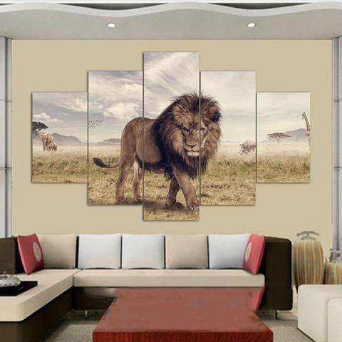 The Big Lion – Abstract Animal Canvas Wall Art