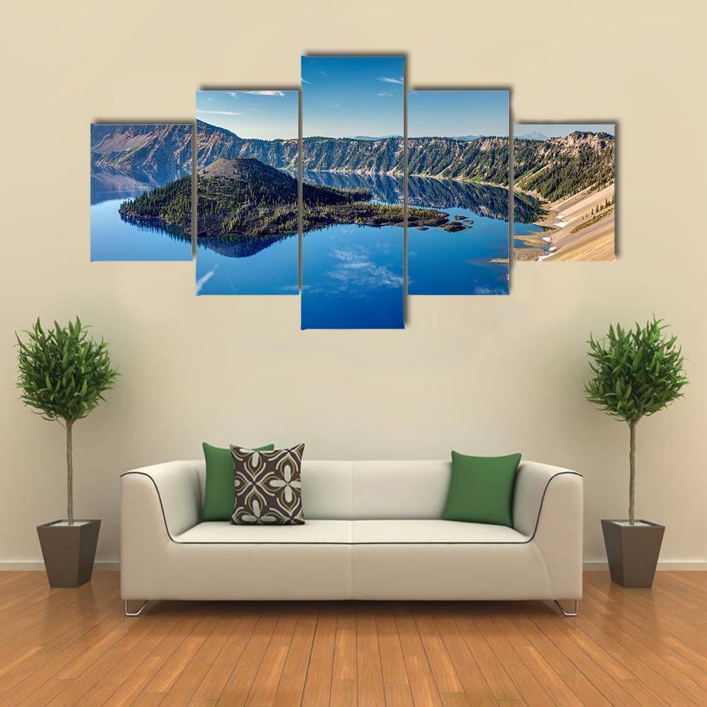 The Blue Jewel Of Oregon Deep Blue Lake – Nature Canvas Wall Art