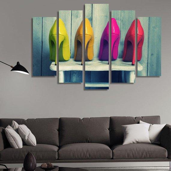 The Color Shoes – Abstract Canvas Wall Art