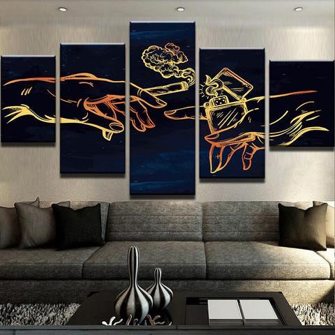 The Creation Of Cannabis 1 – Abstract Canvas Wall Art