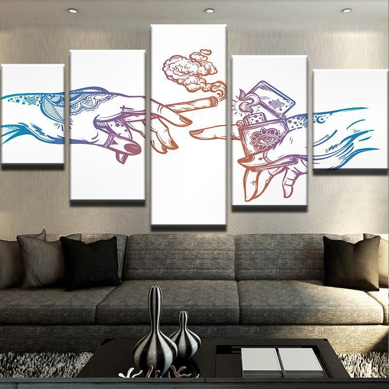 The Creation Of Cannabis – Abstract Canvas Wall Art