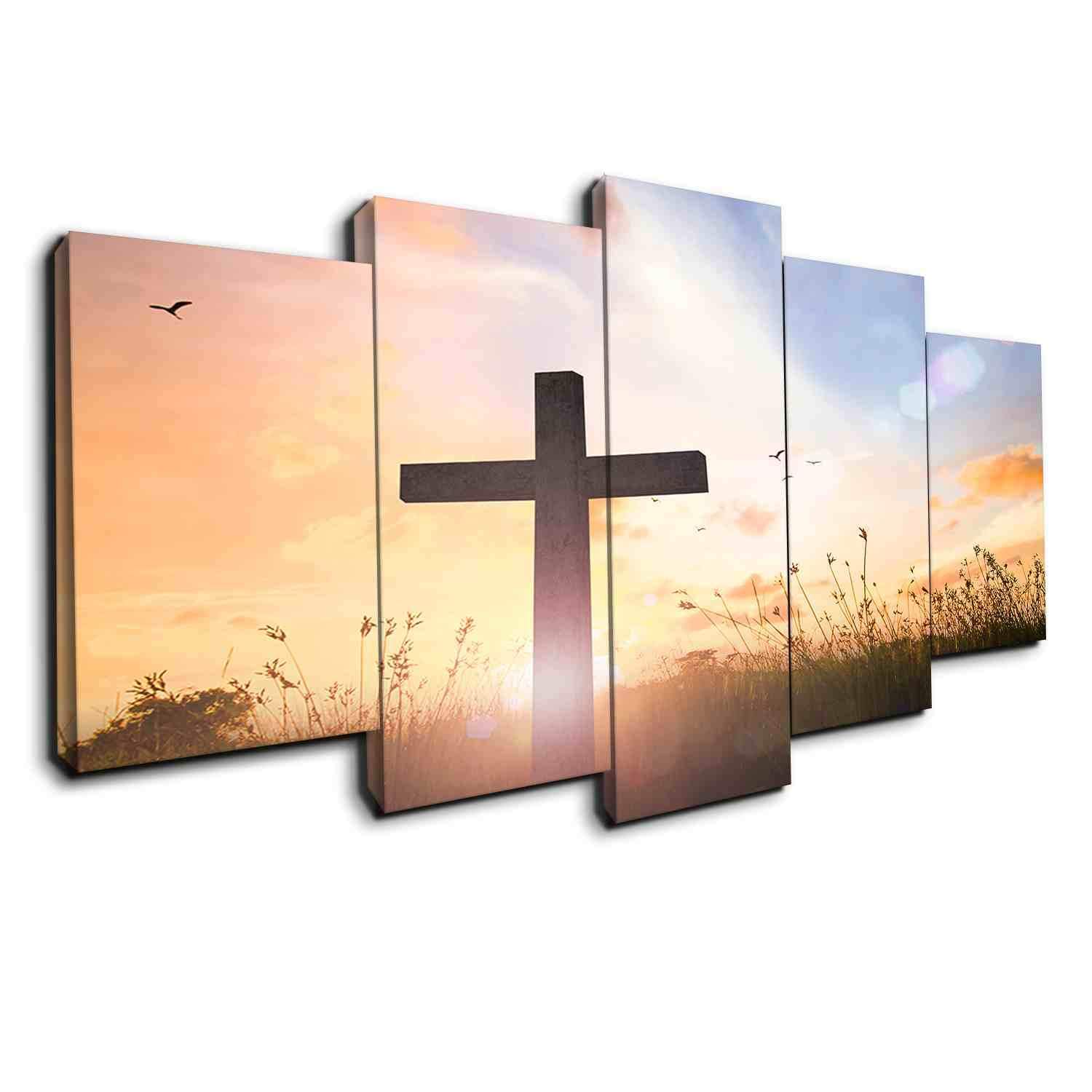 The Cross Shines – Religion Canvas Wall Art