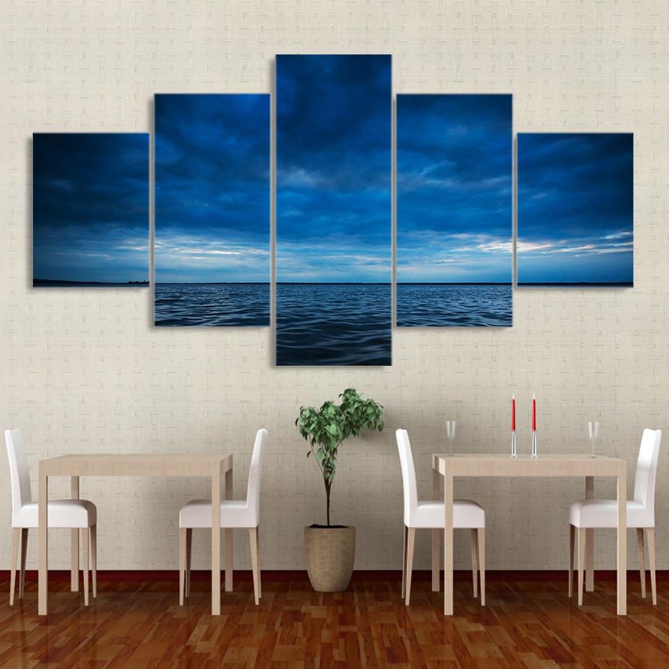 The Dark Clouds Seascape – Space Canvas Wall Art