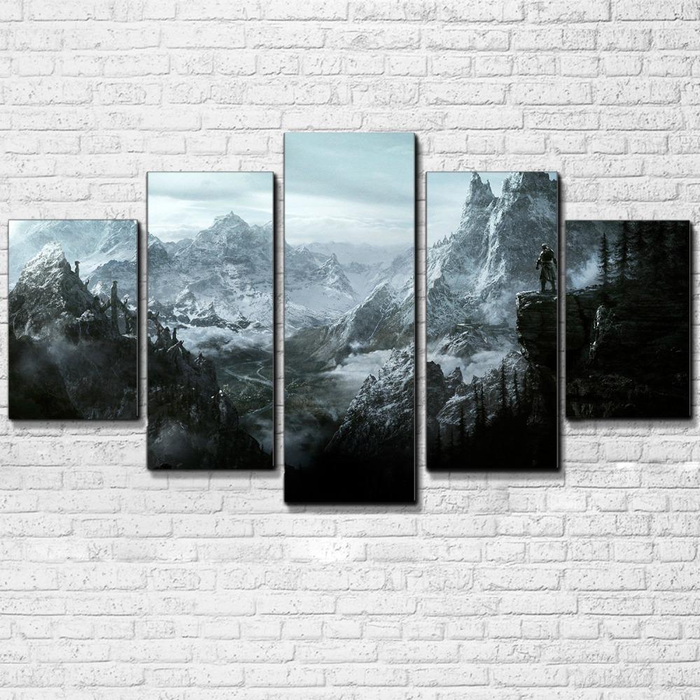 The Elder Scrolls Skyrim Game Gaming Canvas Wall Art