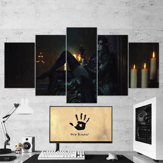 The Elders Scrolls Skyrim Dragon Viking – Gaming Canvas Wall Art