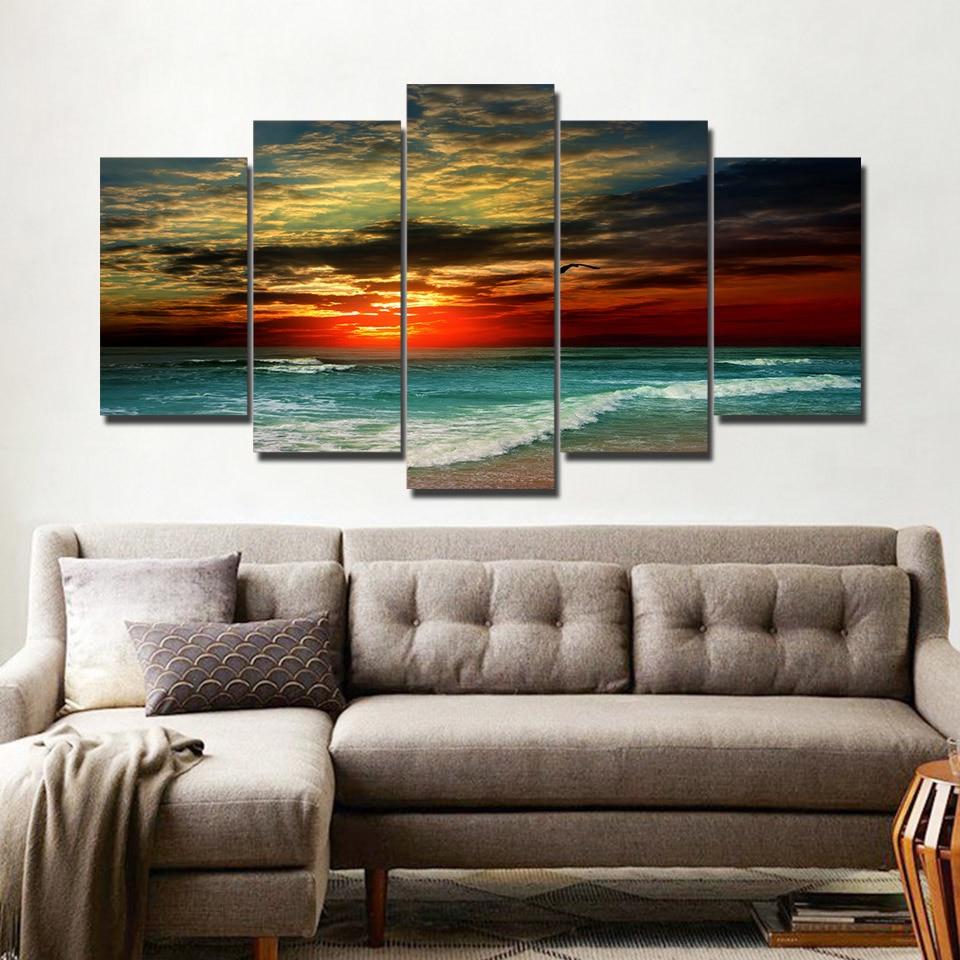 The Evening Of The Sea – Space Canvas Wall Art