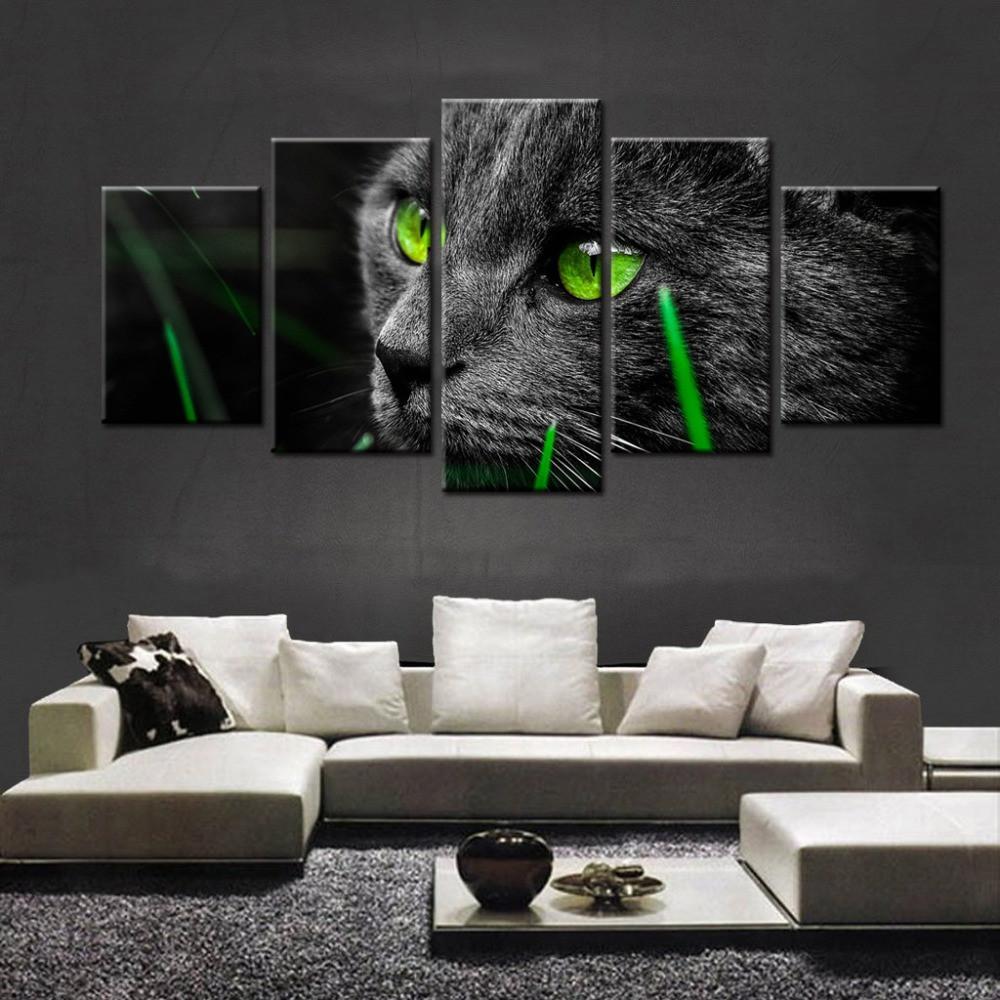 The Eyes Of A Black Cat – Animal Canvas Wall Art