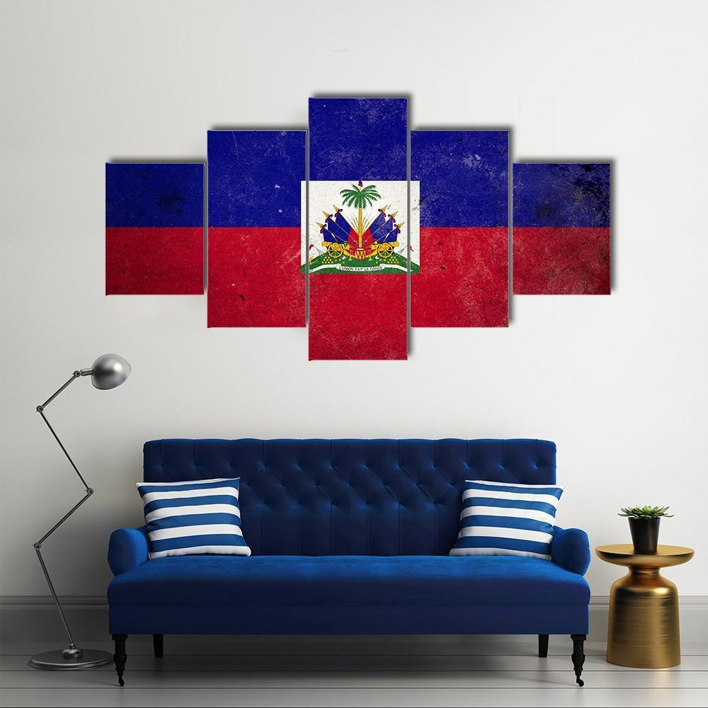 The Flag Of Haiti – Abstract Canvas Wall Art