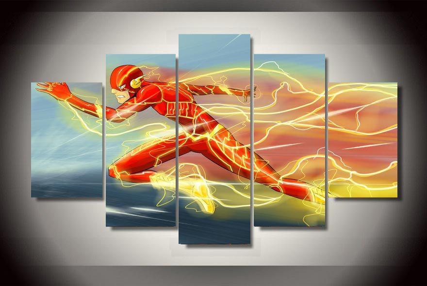 The Flash Running Painting Movie – Canvas Wall Art