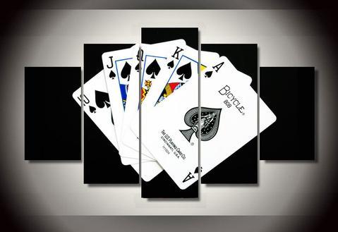 The Flush Hand In Poker – Abstract Canvas Wall Art