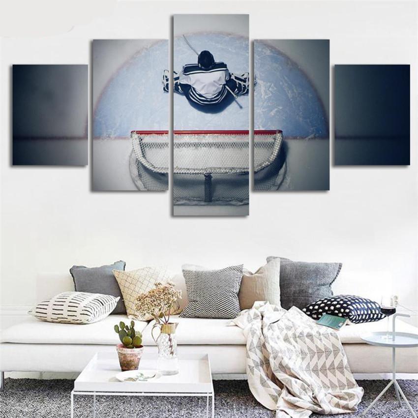 The Goalkeeper Ice Hockey Canvas Wall Art