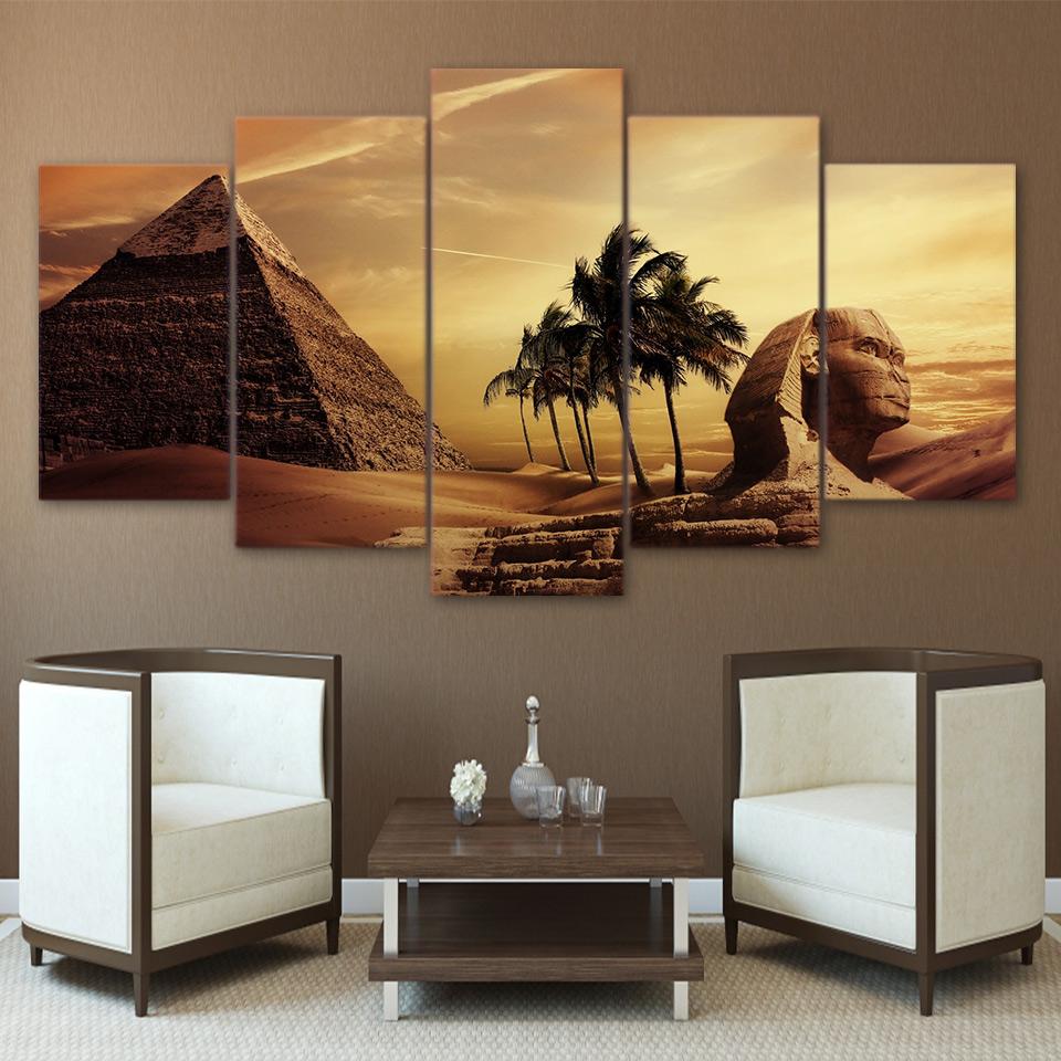 The Great Sphinx Of Giza, Egyptian Pyramids – Pyramid Canvas Wall Art