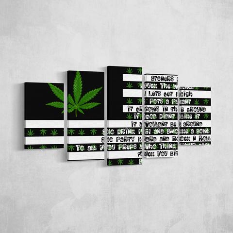 The Herbal Flag – Abstract Canvas Wall Art