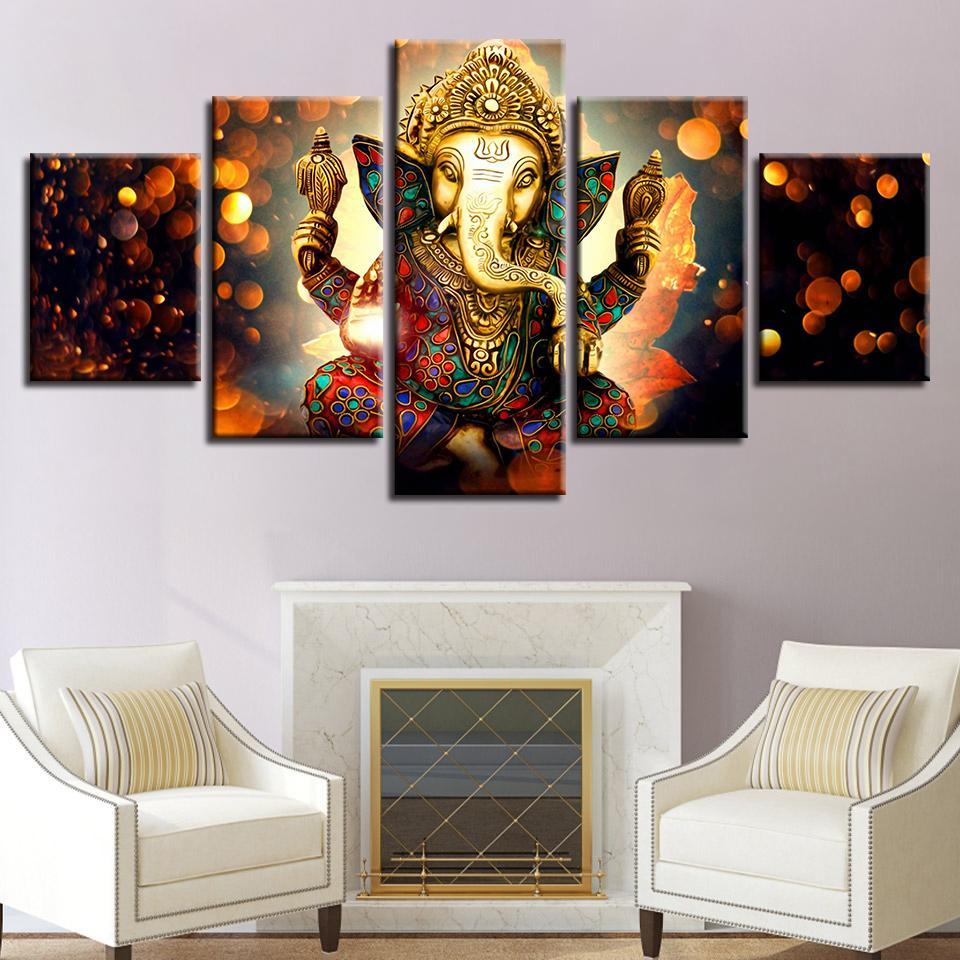 The Hindu God Ganesh 1 – Religion Canvas Wall Art