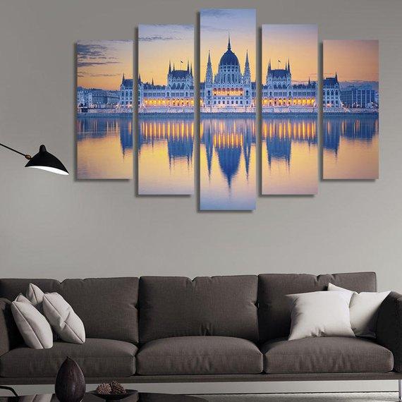 The Hungarian Parliament In Budapest – Nature Canvas Wall Art
