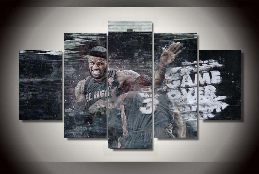 The Lebron James And Dwyane Wade Of Cavaliers – Sport Canvas Wall Art