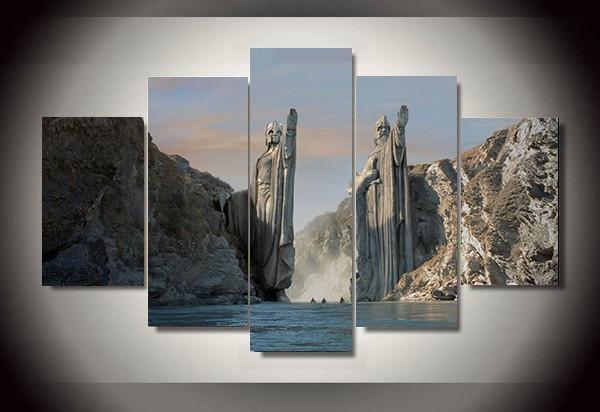 The Lord Of The Rings The Argonath Gates – Movie -Cv Canvas Wall Art