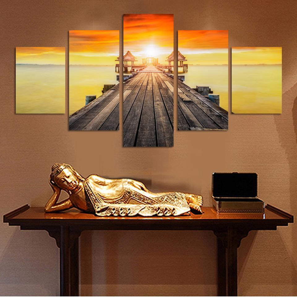 The Love Bridge At Sunset – Nature Canvas Wall Art