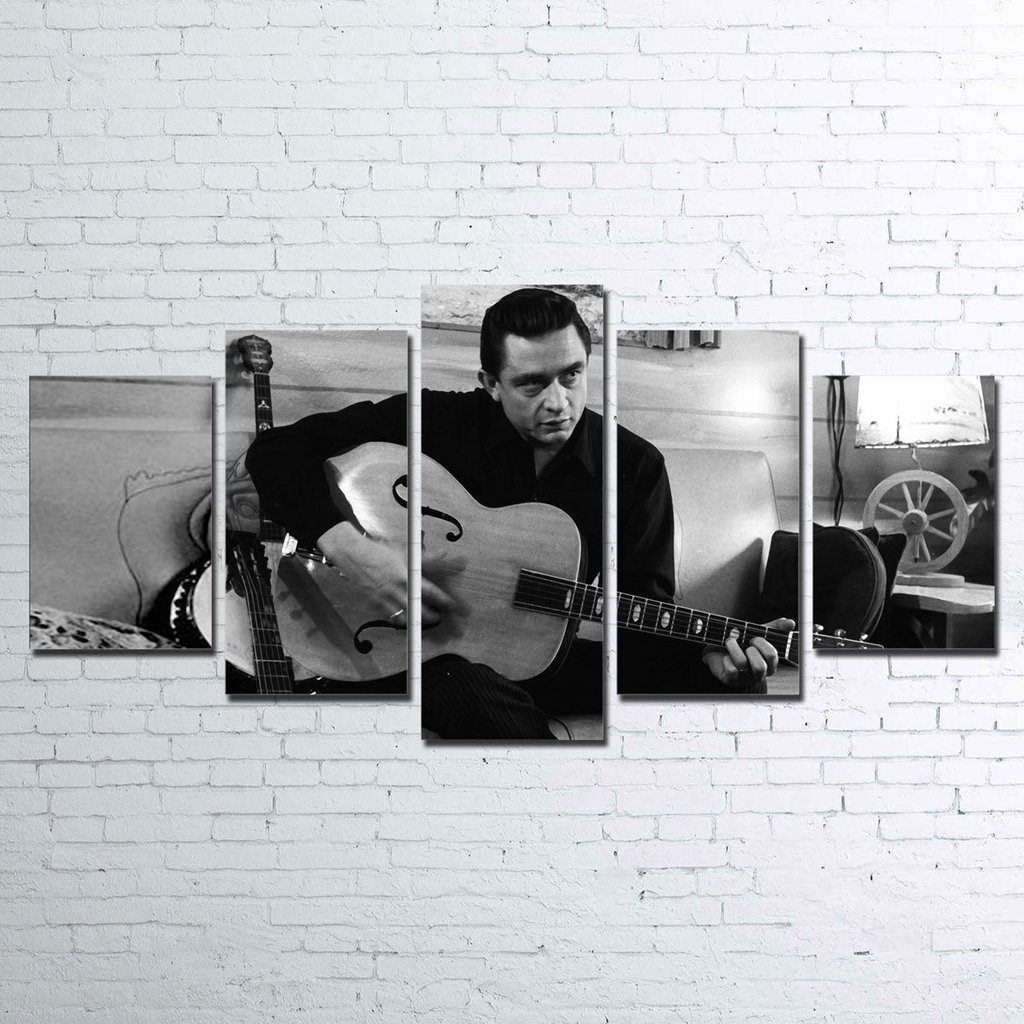 The Man In Black B&Amp;W – Movie Canvas Wall Art