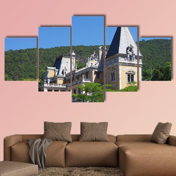 The Massandra Palace In Summer Day – Nature Canvas Wall Art
