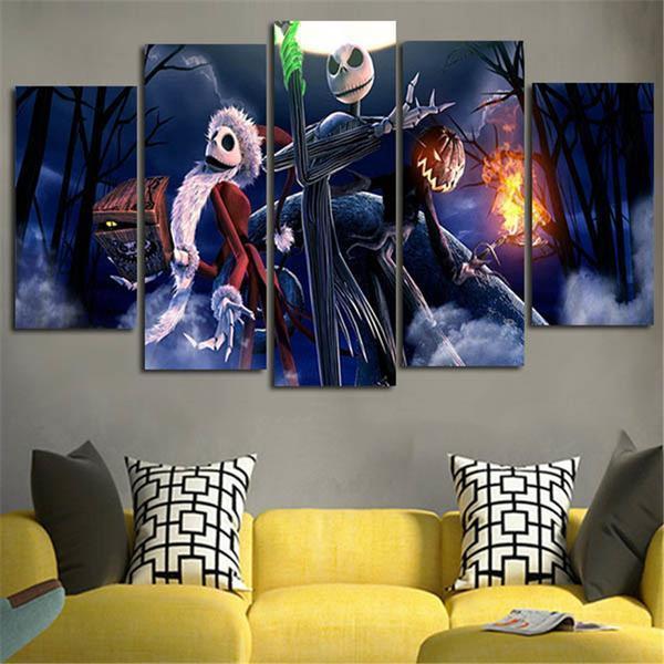 The Nightmare Before Christmas Jack Skellington 07 – Halloween Movie Canvas Wall Art