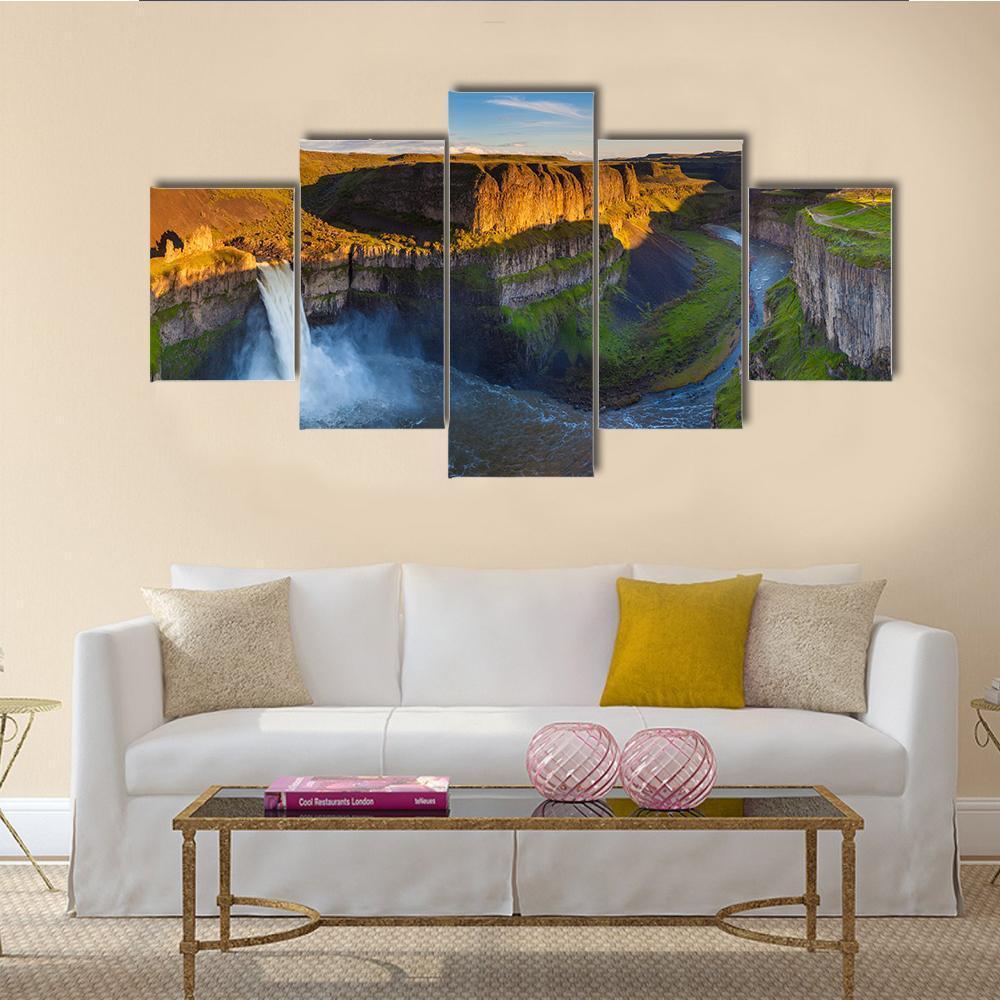 The Palouse Falls In Washington – Nature Canvas Wall Art