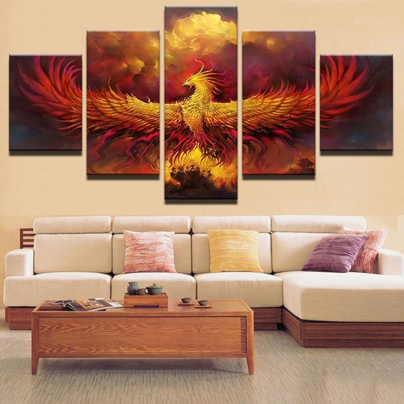 The Phoenix 1 – Abstract Animal Canvas Wall Art