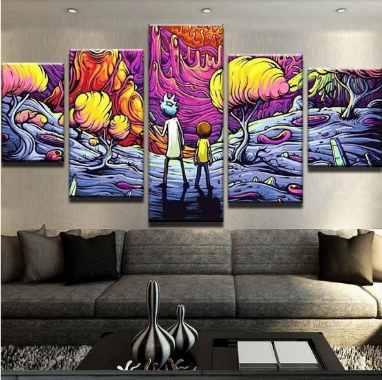The Psychedelic Rick &Amp; Morty Cartoon – Canvas Wall Art