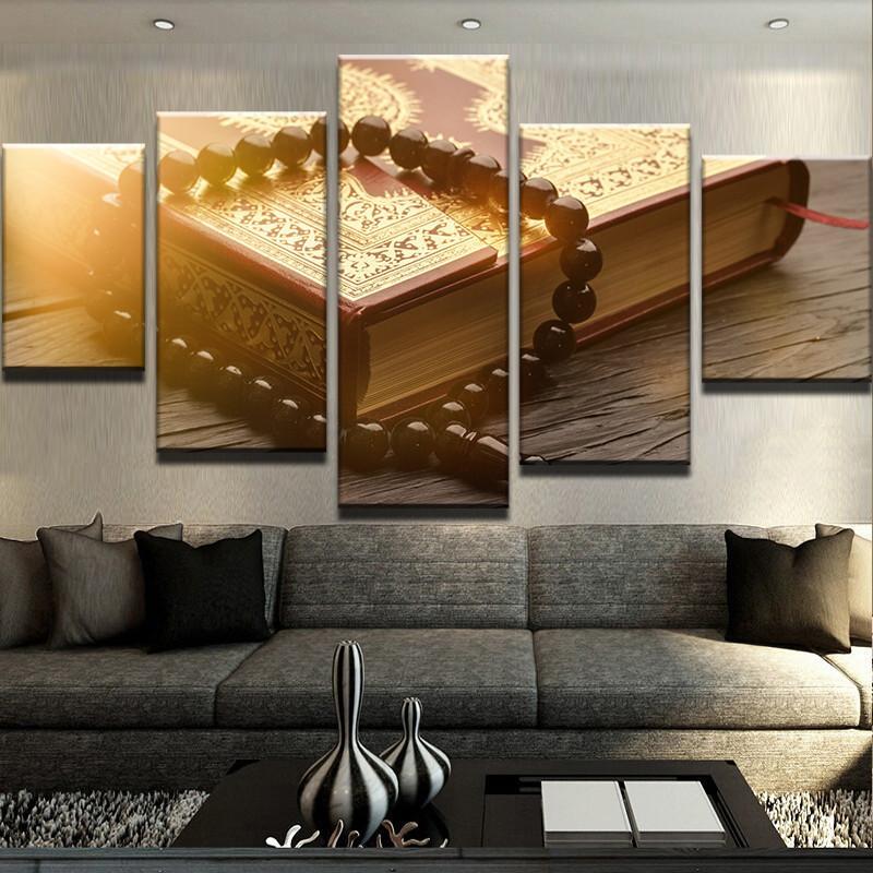 The Quran And Tasbeeh – Religion Canvas Wall Art