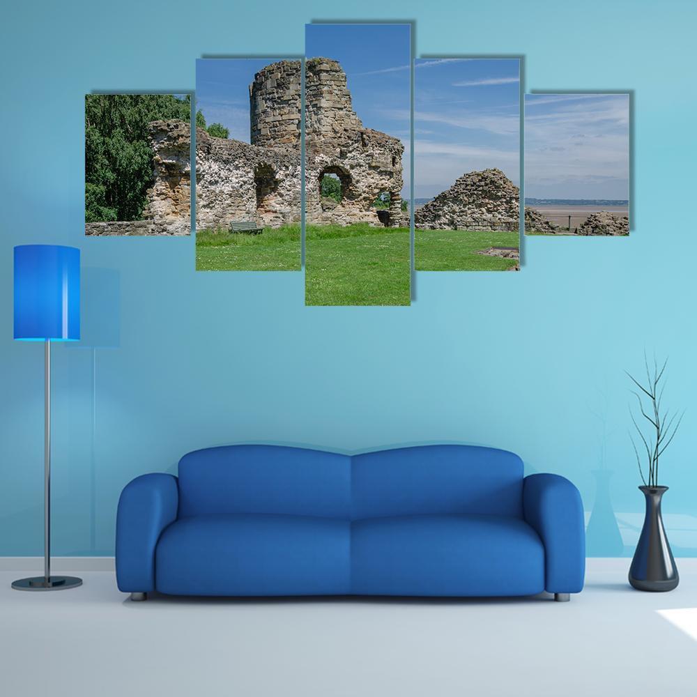 The Ruins Of Flint Castle – Nature Canvas Wall Art