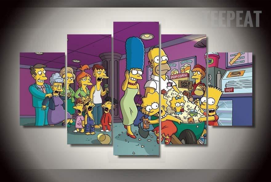 The Simpsons Cartoon Canvas Wall Art