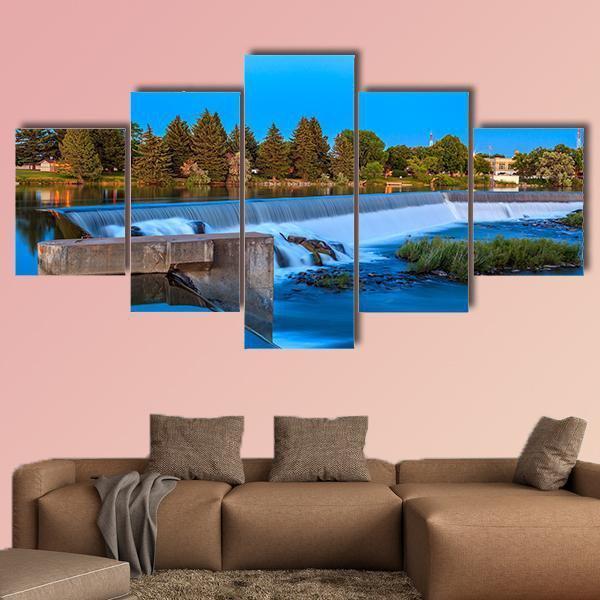 The Small Waterfall On Snake River – Nature Canvas Wall Art