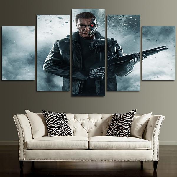 The Terminator Arnold Schwarzenegger – Movie Canvas Wall Art