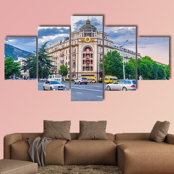 The View From Baratashvili Bridge – Nature Canvas Wall Art