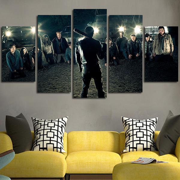 The Walking Dead Group Movie Canvas Wall Art