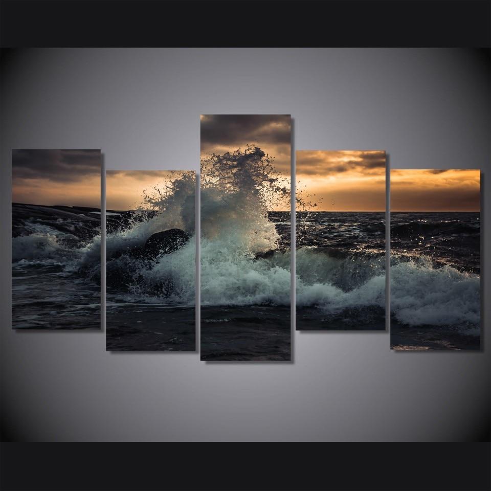 The Waves Of The Sea More Volna Noch – Space Canvas Wall Art