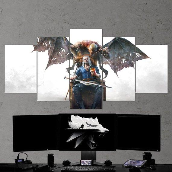 The Witcher Geralt Of Rivia 11 – Gaming Canvas Wall Art